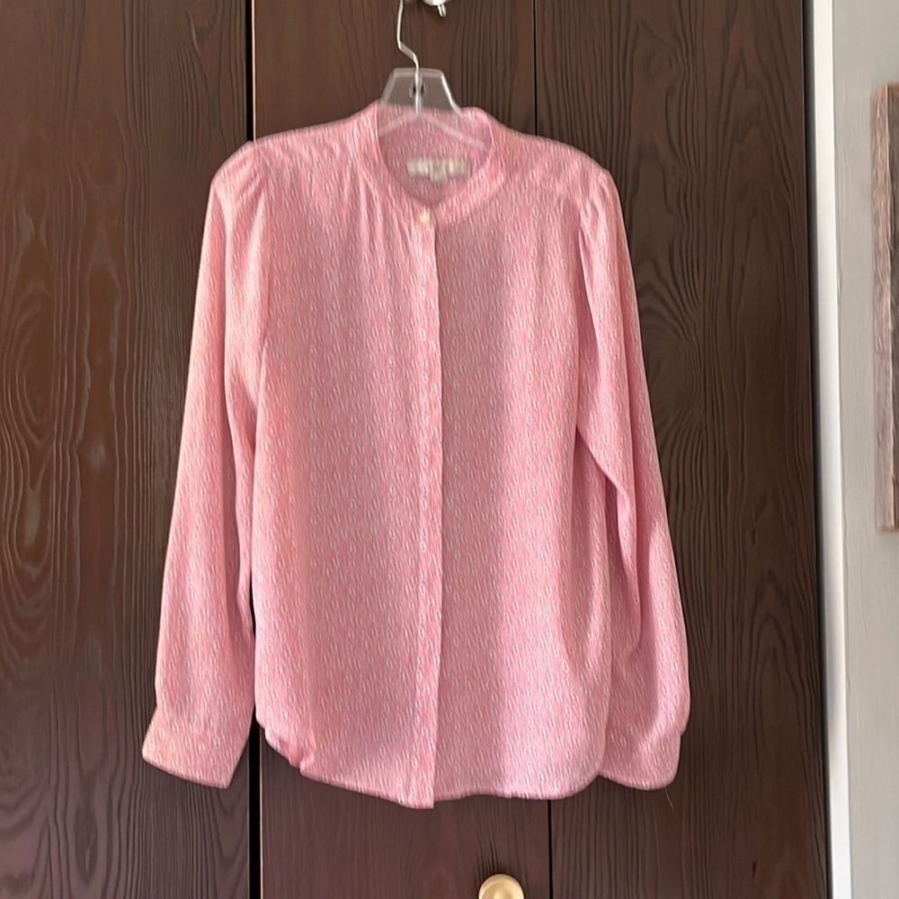 Loft long sleeved pink/ white with tiny black stars. Size Small.